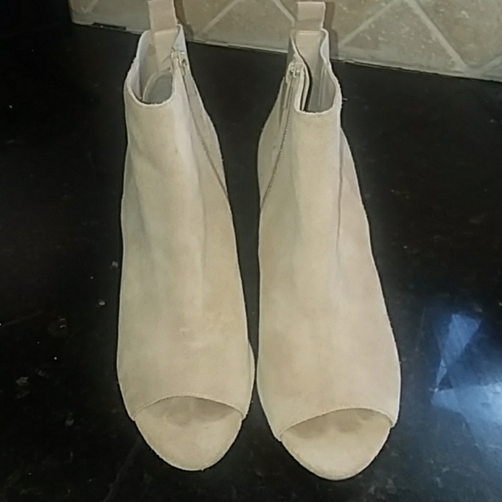 Open toe booties
